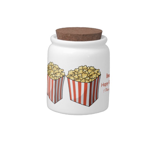 Popcorn cartoon illustration candy jar (Left)