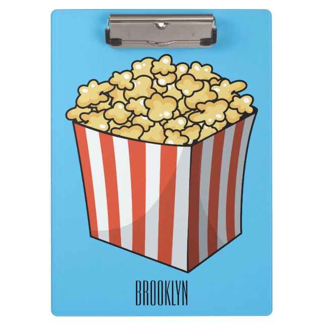Popcorn cartoon illustration  clipboard (Front)