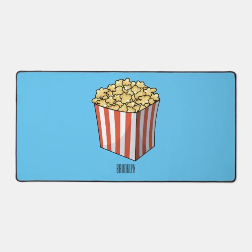 Popcorn cartoon illustration  desk mat