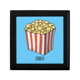 Popcorn cartoon illustration gift box