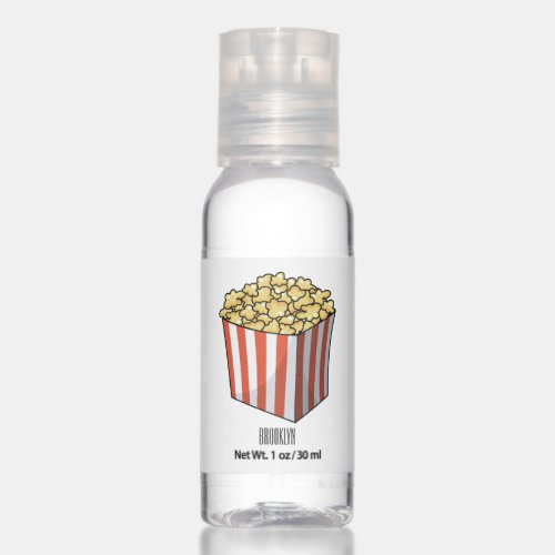 Popcorn cartoon illustration hand sanitizer