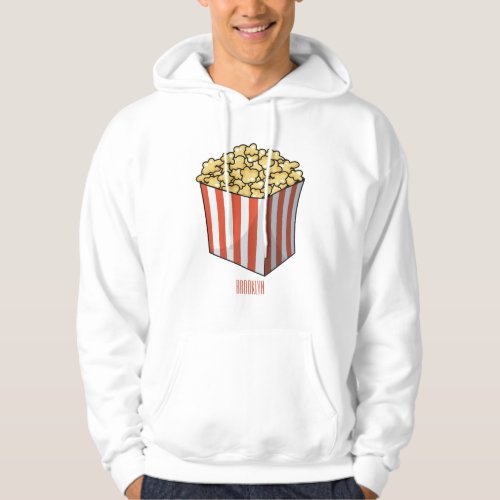 Popcorn cartoon illustration  hoodie