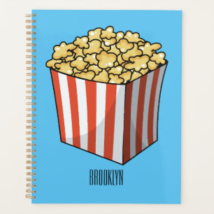 Popcorn cartoon illustration planner