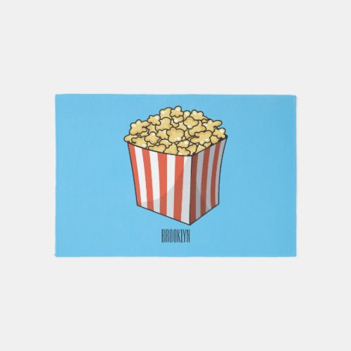 Popcorn cartoon illustration  rug
