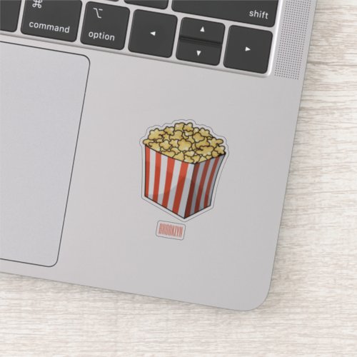 Popcorn cartoon illustration sticker