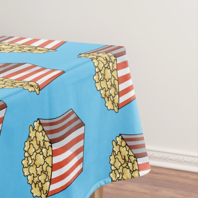 Popcorn cartoon illustration  tablecloth (In Situ)