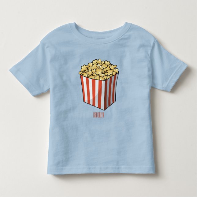 Popcorn cartoon illustration  toddler t-shirt (Front)
