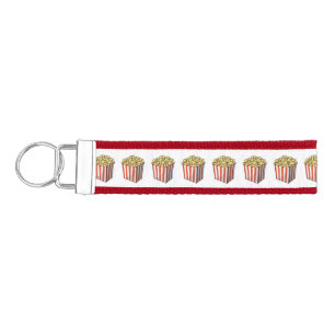 Popcorn cartoon illustration  wrist keychain