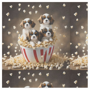 Popcorn Cavalier Spaniel Puppies, Fabric