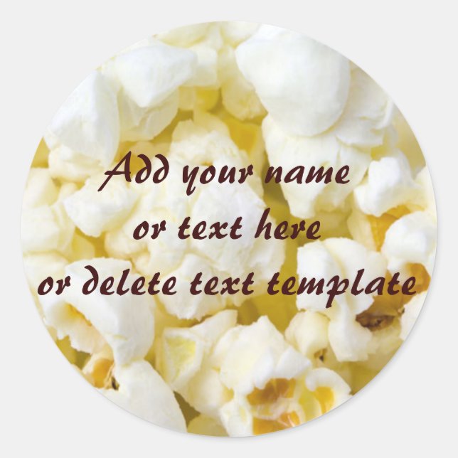 Popcorn Classic Round Sticker (Front)