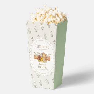 Popcorn Cottagecore Chicken Floral Baby Shower Favor Boxes