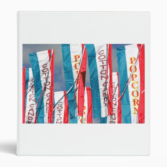 Popcorn Cotton Candy Fair Flags Binder