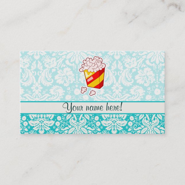 Popcorn; Cute Business Card (Front)