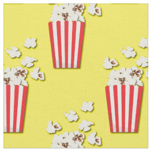 Popcorn Cute Movie Theater Fabric