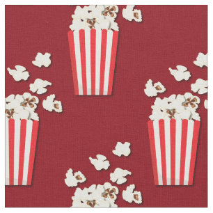 Popcorn Cute Movie Theater Fabric