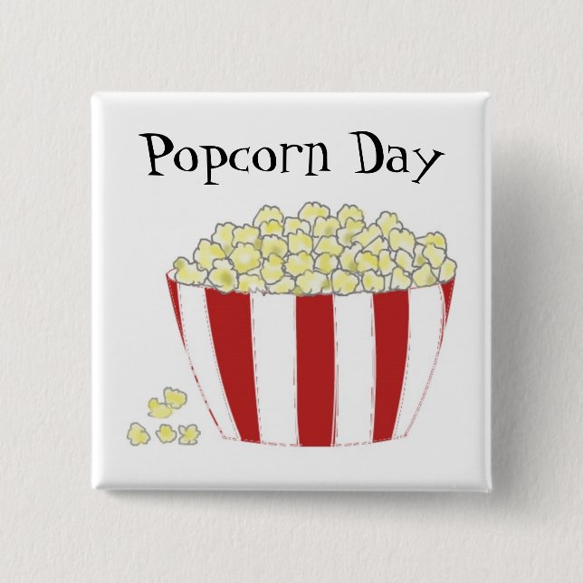Popcorn Day Button (Front)