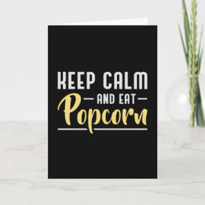 Popcorn Day Cinema Movie Snack Keep Calm Gift Idea Card