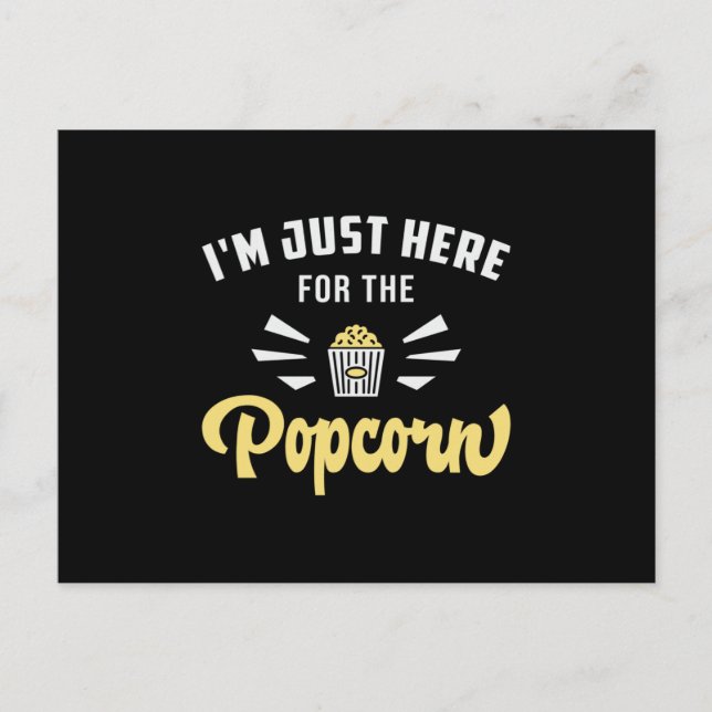 Popcorn Day Movie Snack Pop Film Cinema Gift Idea Postcard (Front)