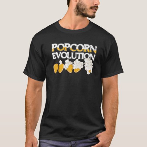Popcorn Evolution Popcorn Enthusiast Corn Kernel M T_Shirt