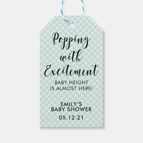 Popcorn Favor Tags Boy Baby Shower favor Gift Tags