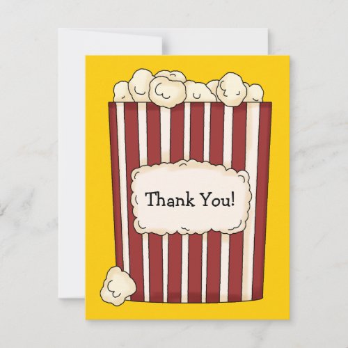Popcorn Flat Thank You Card