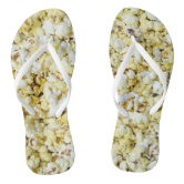 Popcorn and movie reel film flip flops