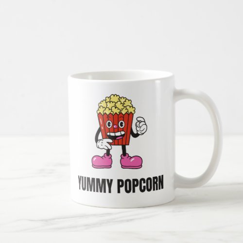 Popcorn Food Kawaii Face Coffee Mug