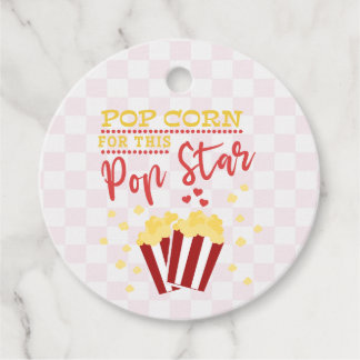 Popcorn for this Popstar Favor Tags