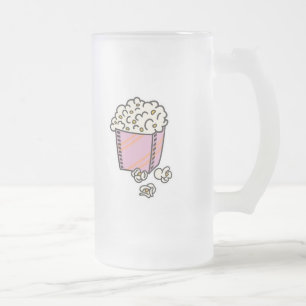 popcorn frosted glass beer mug
