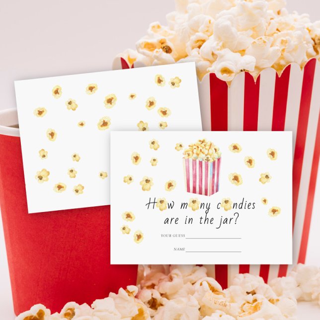 Popcorn - Guess how many candies game Enclosure Card (Creator Uploaded)