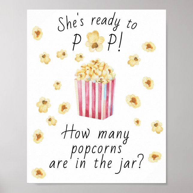 Popcorn  - guess how many popcorns in jar poster (Front)