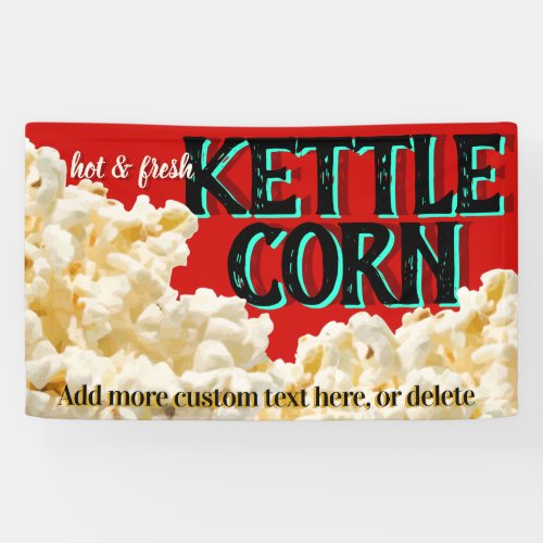 Popcorn Kettle Corn Business Festival Advertising Banner