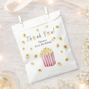 Popcorn Kids Birthday Party Thank you Favor Bag
