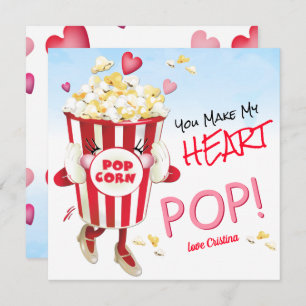 Popcorn Love Funny Note Card
