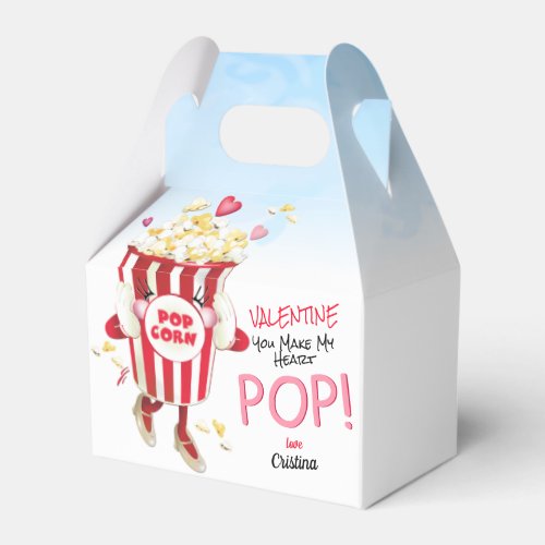 Popcorn Love Funny Pun Valentine Favor Boxes