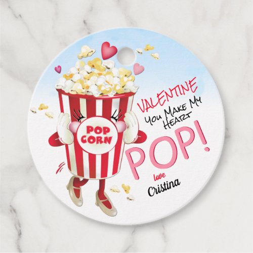 Popcorn Love Funny Pun Valentine Favor Tags