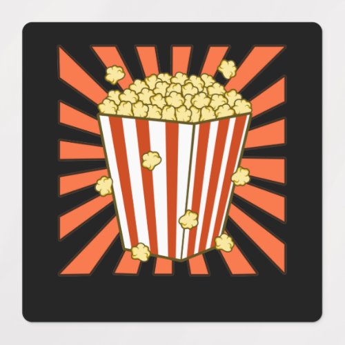 Popcorn Lover Popcorns Food Eater Graphic Labels