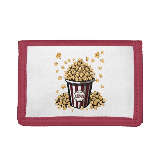 Popcorn Lover Tri-fold Wallet (Front)