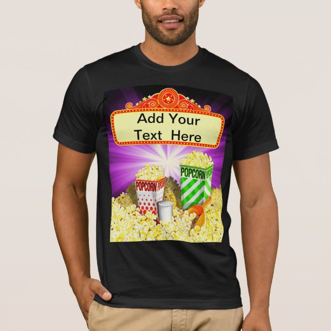 Popcorn Lovers Movie Marquee T-Shirt (Front)