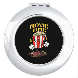 Popcorn Mascot Cartoon Compact Mirror