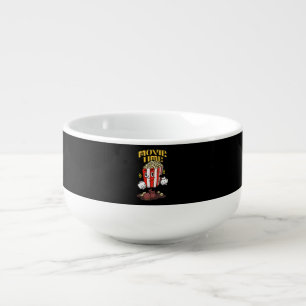 Popcorn Mascot Cartoon Soup Mug