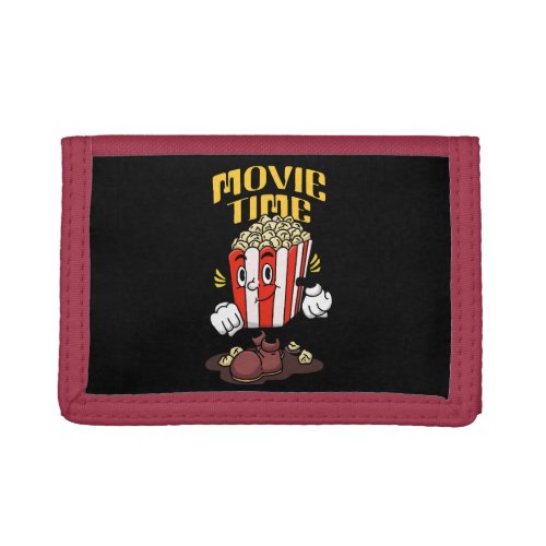 Popcorn Mascot Cartoon Trifold Wallet