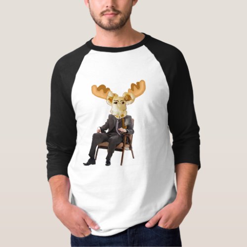 Popcorn  Moose Head Mr Hid T_Shirt