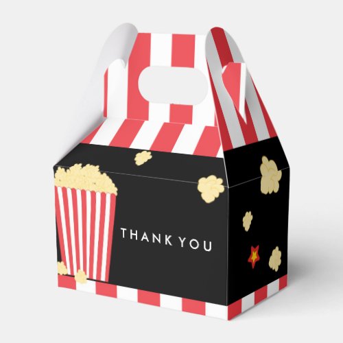 Popcorn Movie Bucket Birthday Party Favor Boxes