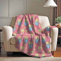 Popcorn & Movie Night Magic  Fleece Blanket