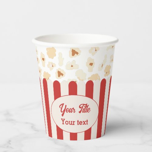 Popcorn Movie Party Birthday Party Theme Paper Cups