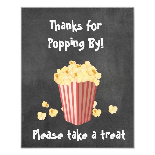 Popcorn Movie Shower Treat Sign