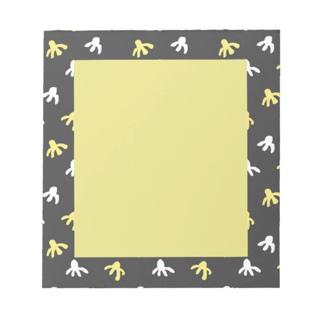 Popcorn Notepad (Dark Gray & Butter Yellow) (Front)