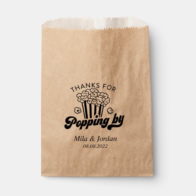 Popcorn Party Favor Gift Bag (Front)