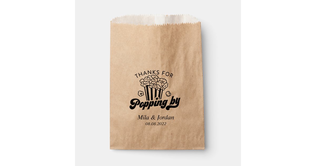 Popcorn Party Favor Gift Bag Zazzle